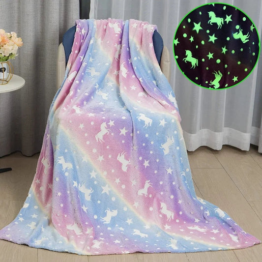 Unicorn Glow In The Dark Blanket