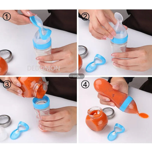 Silicone Spoon Feeder Bottle