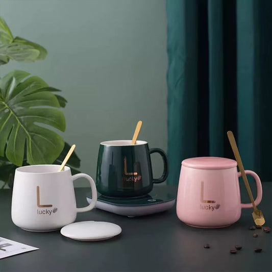 Ceramic Mug With Electronic Temperature Control Plate