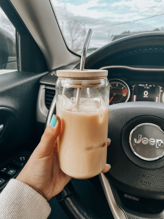 Modern Mason Jar With Clear Straw