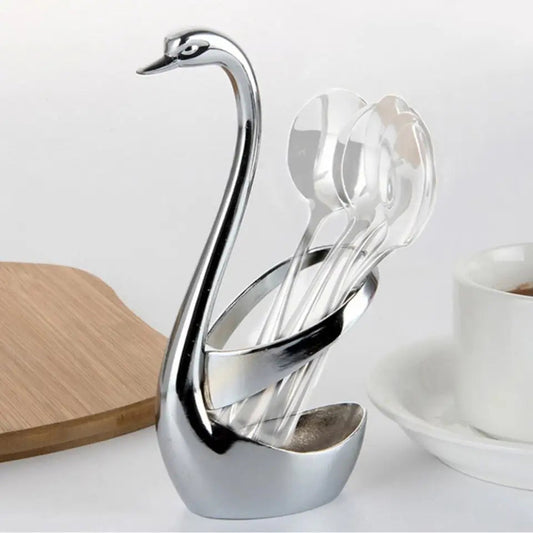 Stainless Steel Swan Shape Cutlery Holder