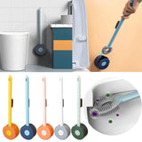 Wall Mounted Silicone Round Toilet Brush