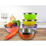 Stainless Steel Colourful Bowl (5pcs Set)