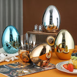 6 Pcs Luxury Gold Egg Shape Cutlery Holder