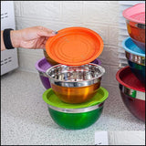 Stainless Steel Colourful Bowl (5pcs Set)