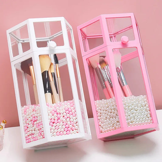 Glass Pearl Brush Holder