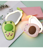 Avacado Shape Portable Mini Fan With Mirror