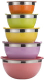 Stainless Steel Colourful Bowl (5pcs Set)