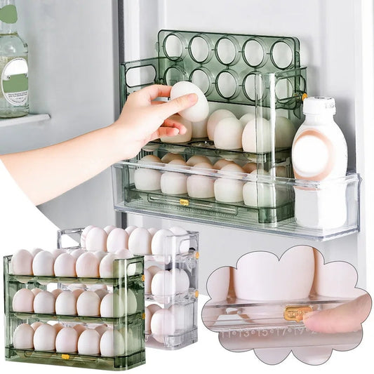 Acrylic 30 grids 3 layer Egg Organizer