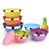 Stainless Steel Colourful Bowl (5pcs Set)