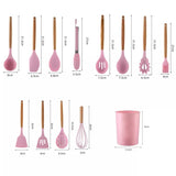 12 Pcs Silicone Utensil Set