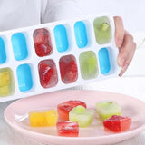 14 Grid Silicone Ice Cube Tray With lid