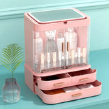 Cosmetic Storage Box With Mirror Led Light