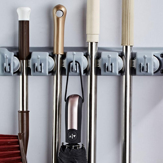 Wall Mount Mop And Broom Holder