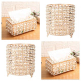 Nordic Crystal Tissue Box With Dustbin