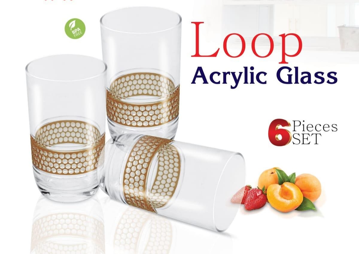 Acrylic Loop Style Glass Set