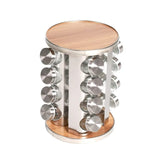 Revolving Stainless Steel Spice Rack 16pcs