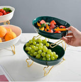 2 Layer Ceramic Fruit Platter