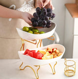 2 Layer Ceramic Fruit Platter