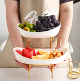 2 Layer Ceramic Fruit Platter