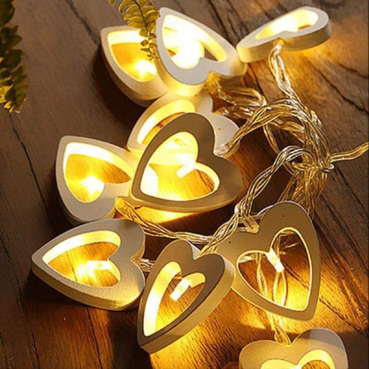 Led Heart Shape Wooden String Light (20)